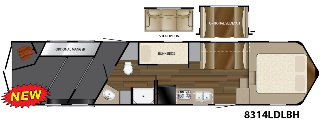 Specifications 8314LDLBH in Mile High Trailers